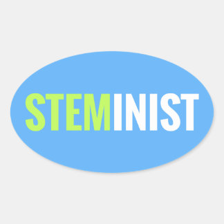 STEMinist-symbol - Oval Ovalt Klistermärke