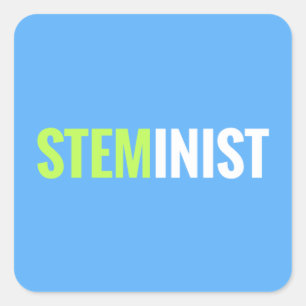 STEMinist-symbol - ruta Fyrkantigt Klistermärke