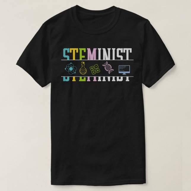 Steminist Womans Högers Physics Science T Shirt (Design framsida)