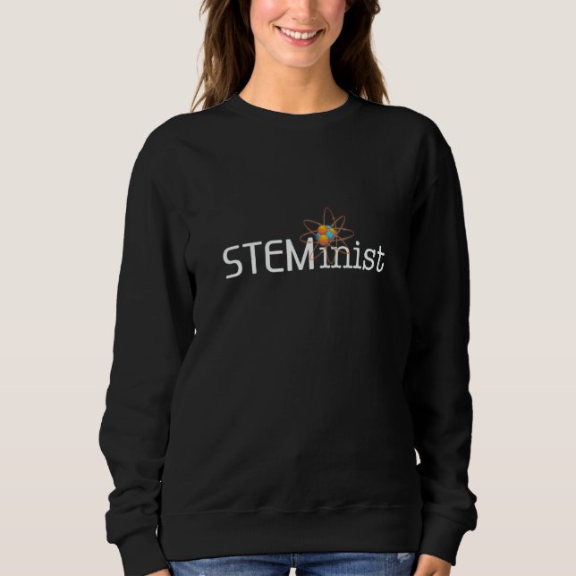 STEMinist Women in STEM Girls Science Tech Enginee T Shirt (Framsida)