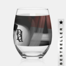 Stemless Vin Glass Abstrakt Art Black Powdery