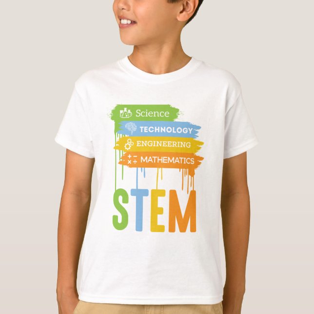 STEMvetenskapsteknologi som iscensätter Math, Tee (Framsida)