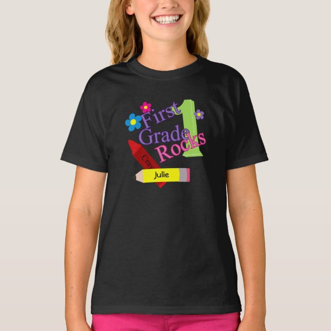 sten 1 Klass för flickor T-shirt (Framsida)