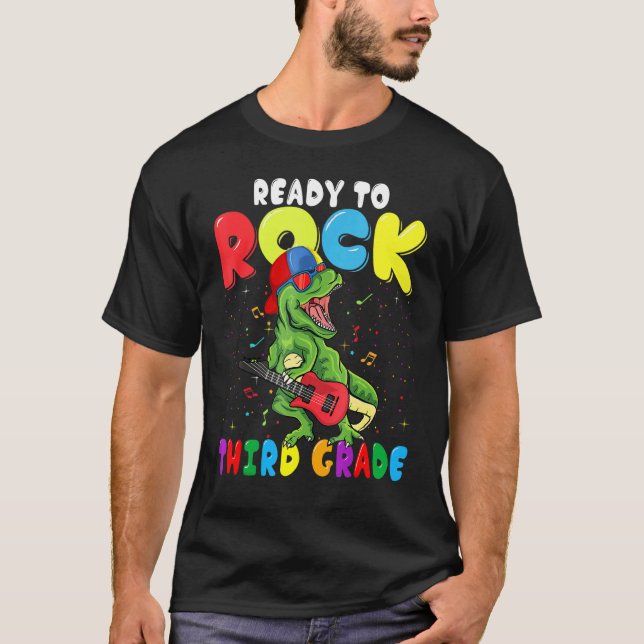Sten 3:e Klass Dinosaur Boys Back to school T Shirt (Framsida)