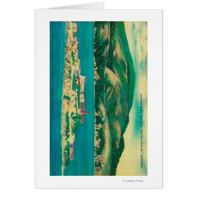 Sten, Alcatraz och San Francisco Hälsningskort (Framsidan)