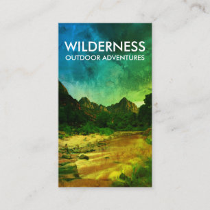 Sten Ansikte Cliffs Wilderness Guide Visitkort