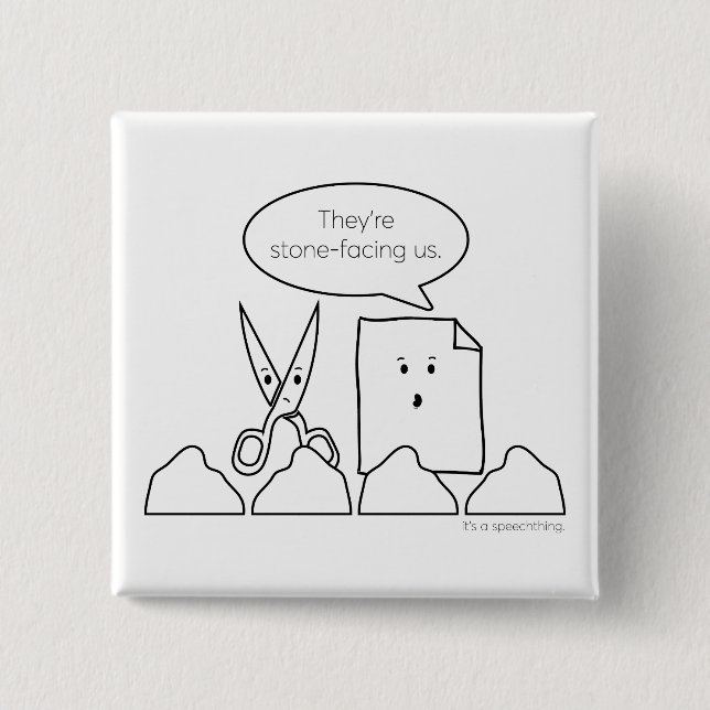 Sten-ansikte knäppas knapp (Framsida)