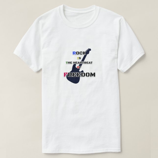 Sten är Frihet T Shirt (Design framsida)