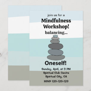 Sten Balancing Stone Stacking Mindness Workshop Inbjudningar