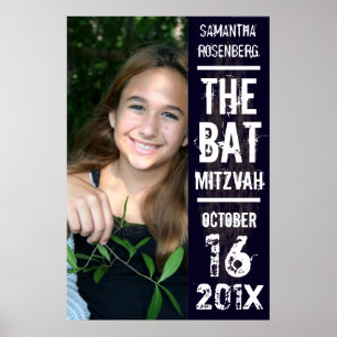 Sten Band Bat mitzvah Poster i Black