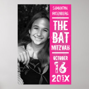 Sten Band Bat mitzvah Poster i Rosa