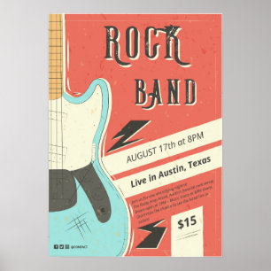 Sten-band - Händelsedesign för Retro Music Poster