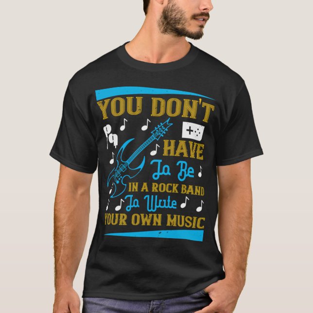 Sten Band Music Electric Guitar T Shirt (Framsida)