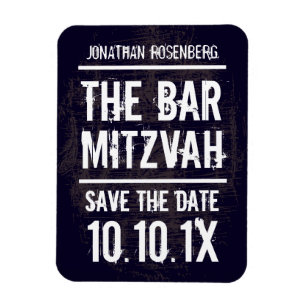 Sten Band Pub Mitzvah Spara datum magneter, Black Magnet