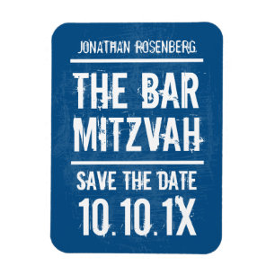 Sten Band Pub Mitzvah Spara datum magneter, Blue Magnet