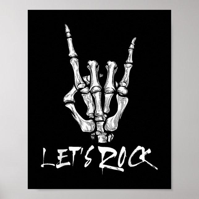 Sten Band Rock and roll Skeleton Hand Sign Ro Poster (Framsidan)