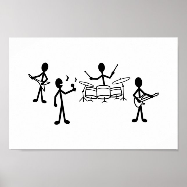 Sten Band Stick figur Poster (Framsidan)
