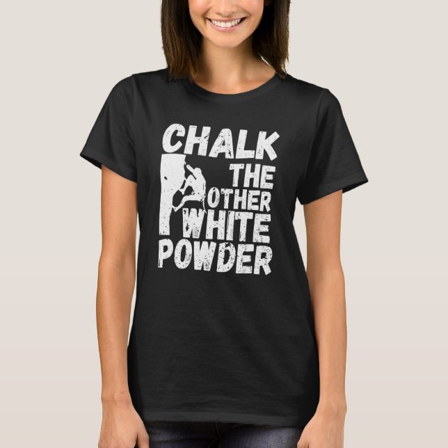 Sten, bench kalk, annat vitt pulver t shirt (Framsida)