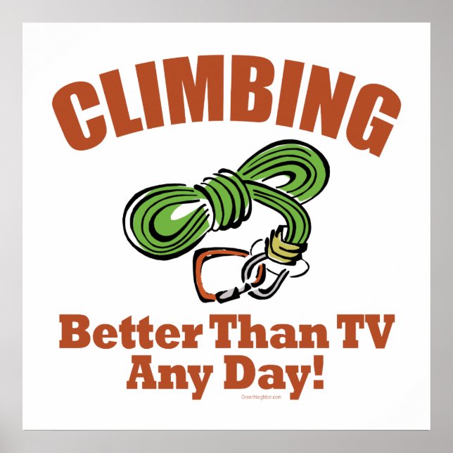 Sten, bergsklättring poster (Framsidan)