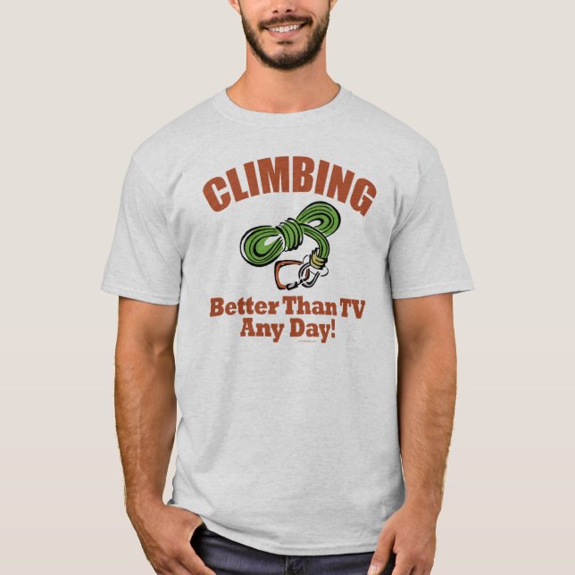 Sten, bergsklättring t-shirt (Framsida)