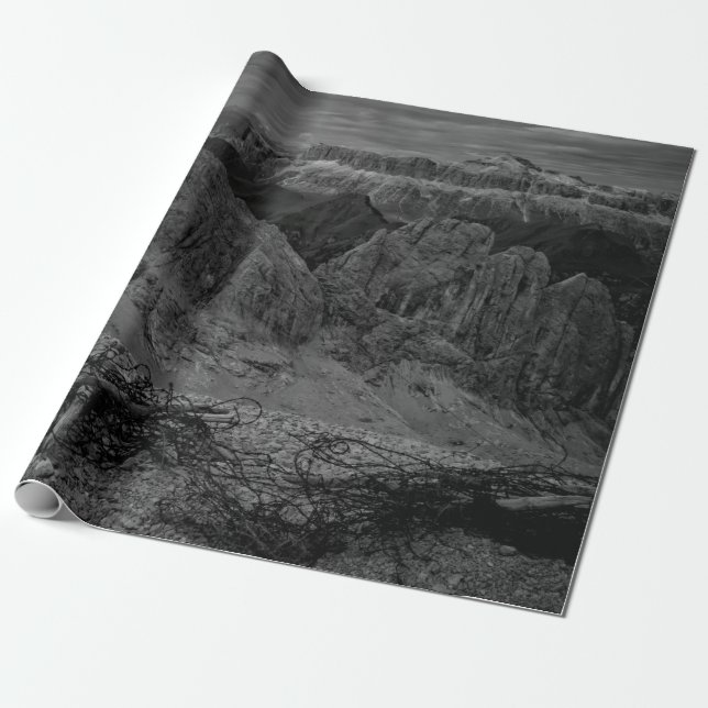 STEN BILDNING I GRAYSKALA FOTO PRESENTPAPPER (Utrullad)