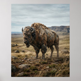 Sten Bison Endlösa Slätter Poster