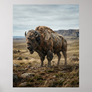 Sten Bison Endlösa Slätter Poster