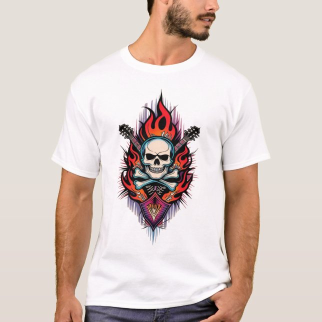 Sten & Bläck: Skull och korsben Tatto Tee (Framsida)