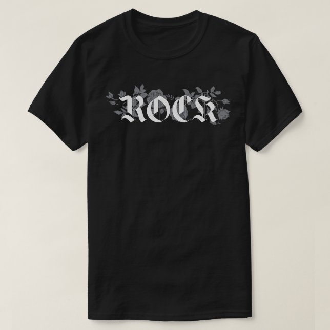 sten blommigt-design t shirt (Design framsida)