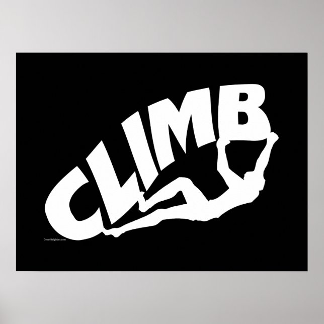 Sten Bouldering klättring Poster (Framsidan)