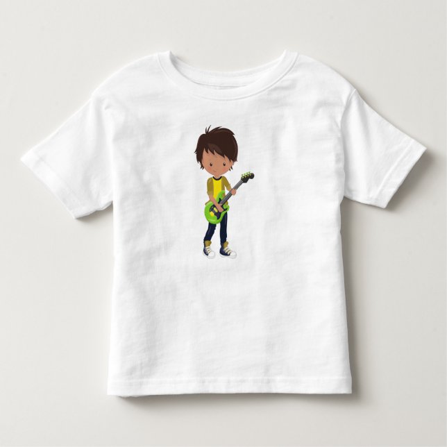 Sten Boy, Latino Boy, Guitar Player, Band, Music T Shirt (Framsida)
