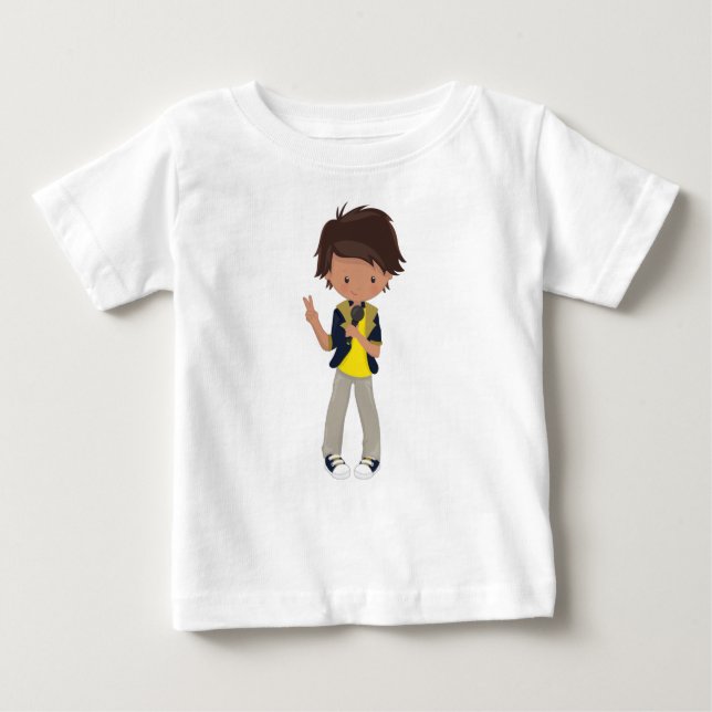 Sten Boy, Latino Boy, Microphone, Band Singer T Shirt (Framsida)