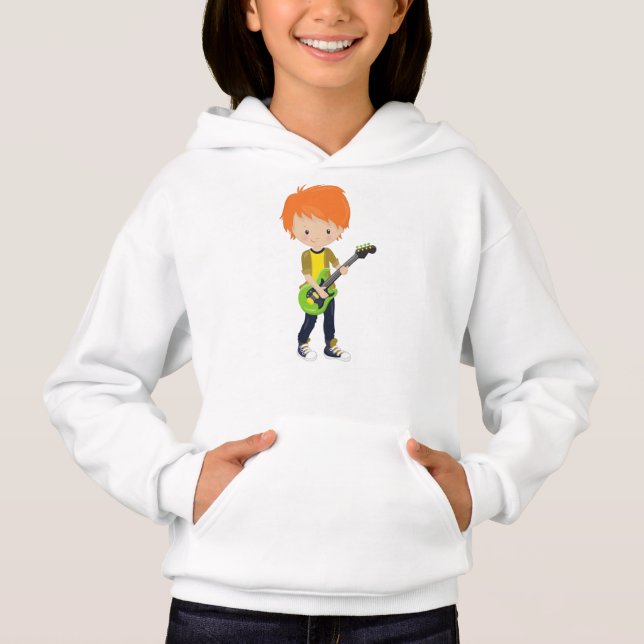 Sten Boy, Orange Hair, Band, Music, Guitar Player T Shirt (Framsida)