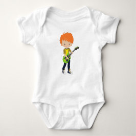 Sten Boy, Orange Hair, Band, Music, Guitar Player T Shirt