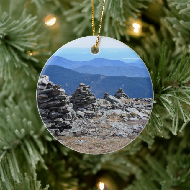 Sten Cairns New Hampshire Round Ornament (Träd)