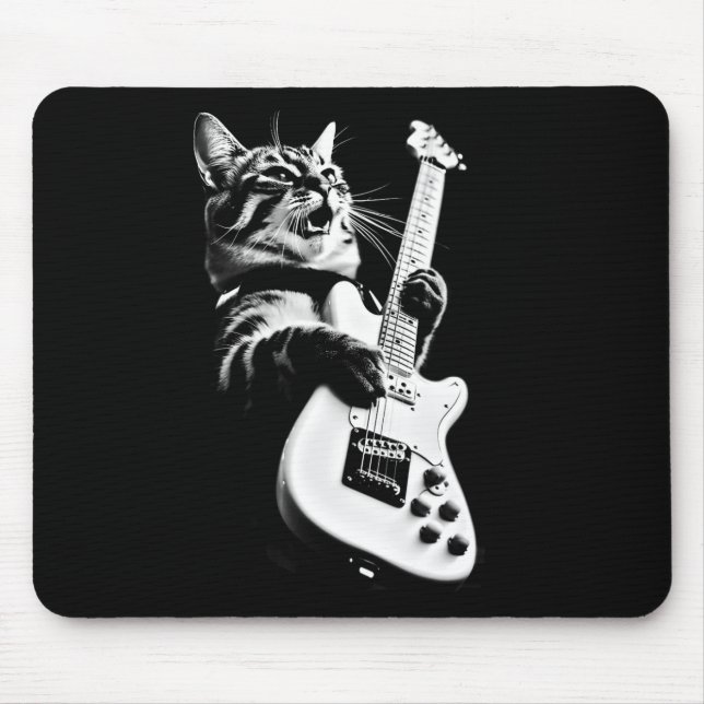 Sten Cat Pay Guitar - Funny Guitar Cat 1 Musmatta (Framsidan)