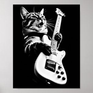 Sten Cat Pay Guitar - Funny Guitar Cat 1 Poster