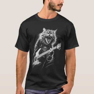 Sten Cat Pay Guitar - Funny Guitarist Cat T Shirt