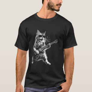 Sten Cat Spela Guitar Funny Guitar Cat Lover T S T Shirt