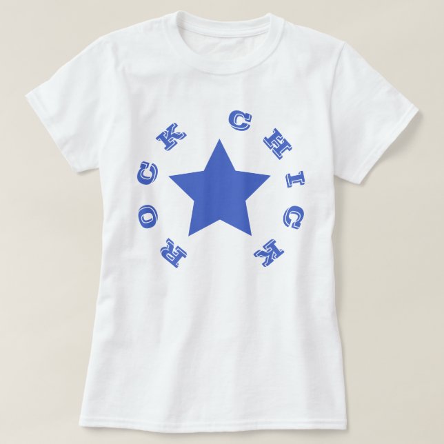 STEN CHICK | Blåstjärniga T-Shirt-stjärnorna för k Tröja (Design framsida)