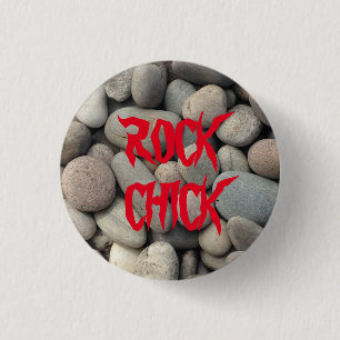 STEN CHICK PEBBLE STONE BUTTON-geologi Knapp