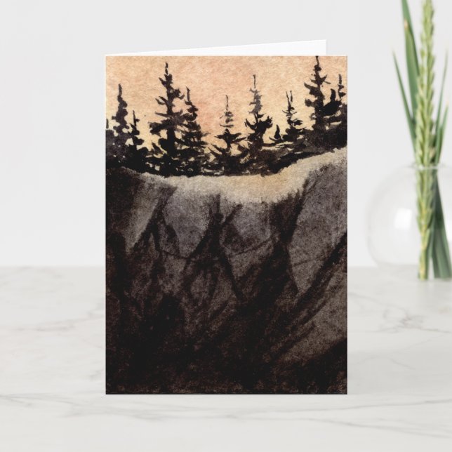 "Sten Cliff #9" Land-kort för hälsning Kort (Framsida)