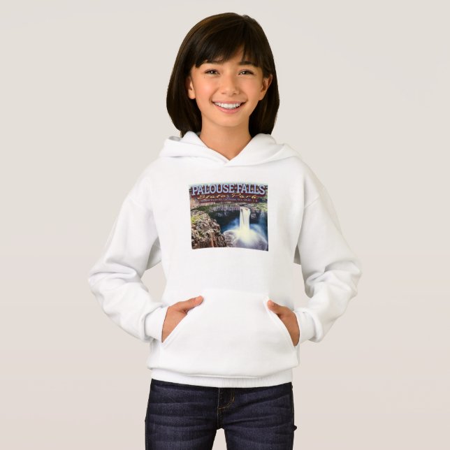 STEN CLIMBING GIRL - PALOUSE FALLS - WASHINGTON US T SHIRT (Hel framsida)