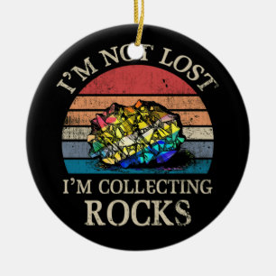 Sten Collating Geolog Sten Collector Vintage Julgransprydnad Keramik