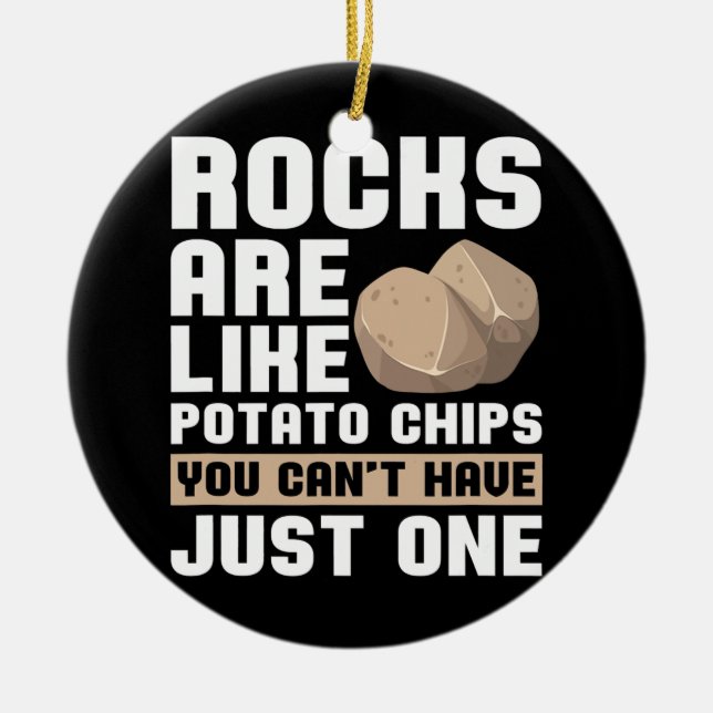 Sten Collector Geolog Mineral Fossils Sten Julgransprydnad Keramik (Framsidan)