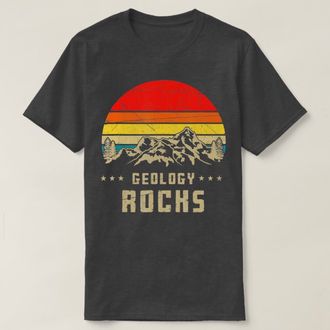 Sten Collector Geolog Mountains Nature Retro Ge T Shirt (Design framsida)
