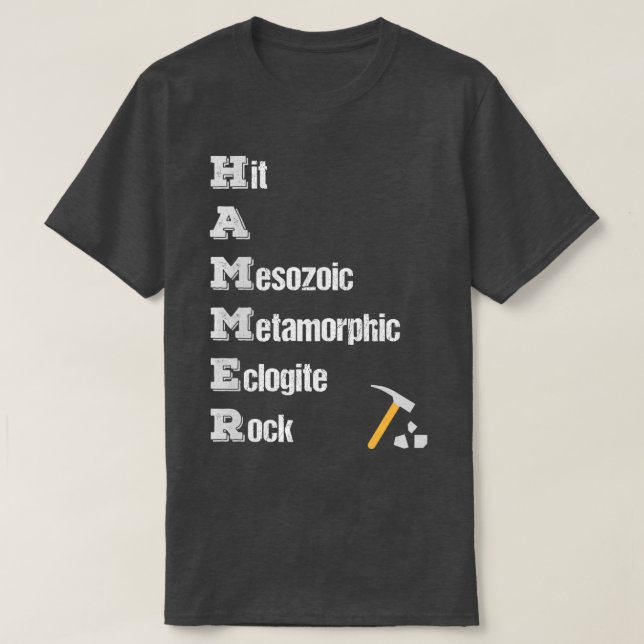 Sten Collector Geolog Verktyg Sten Hound Hammer d T Shirt (Design framsida)