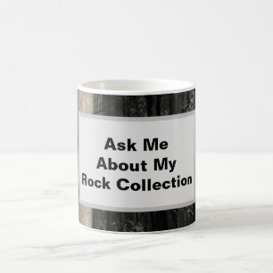 Sten Collector Humous Black White Stripe Stone Kaffemugg