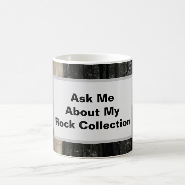 Sten Collector Humous Black White Stripe Stone Kaffemugg (Center)