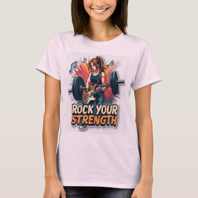 Sten Din styrka, kvinnor T Shirt (Framsida)